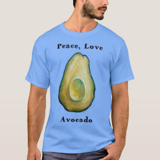 Peace Kärlek Avocado målar vegetariskt friskt foto T Shirt