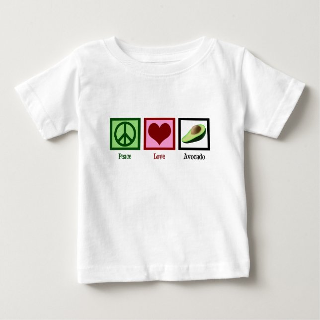 Peace Kärlek Avocado T-shirt (Framsida)