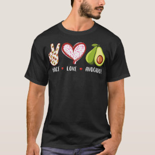 Peace Kärlek Avocados Älskare-gåvor T Shirt