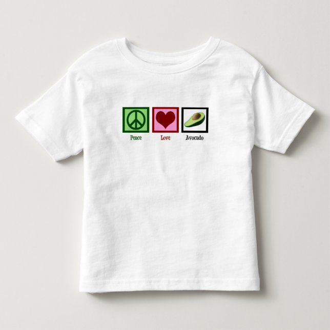 Peace Kärlek Avocados Tee (Framsida)
