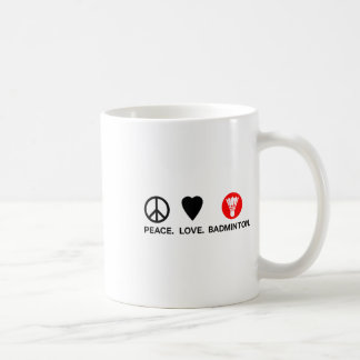 Peace Kärlek Badminton Badminton Player Shuttle Sp Kaffemugg