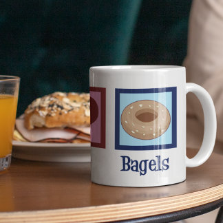 Peace Kärlek Bagels Kaffemugg