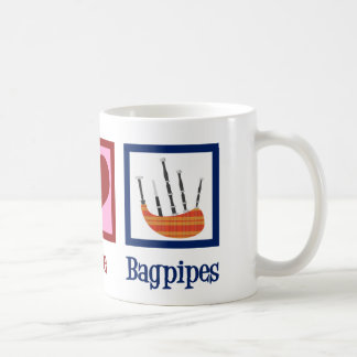 Peace Kärlek Bagpipes Kaffemugg