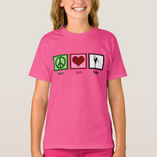 Peace Kärlek Ballet Rosa Girls T Shirt