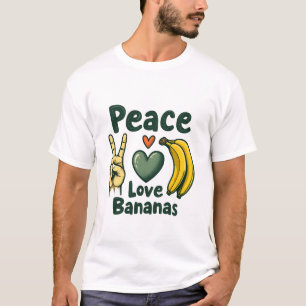 Peace Kärlek Banana Funny Banana Älskare T Shirt
