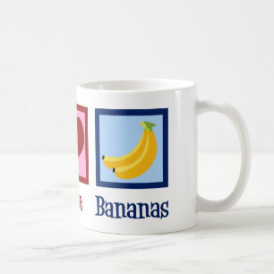 Peace Kärlek Bananas Kaffemugg