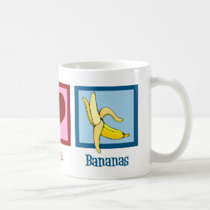 Peace Kärlek Bananas Kaffemugg