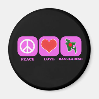 Peace Kärlek Bangladesh Magnet