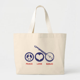 Peace Kärlek Banjo Jumbo Tygkasse