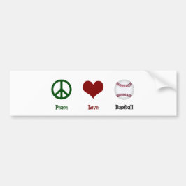Peace Kärlek Baseball Bildekal