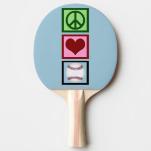 Peace Kärlek Baseball Pingisracket