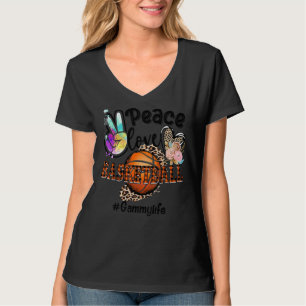 Peace Kärlek Basketball Gammy Life Mamma Grandma L T Shirt