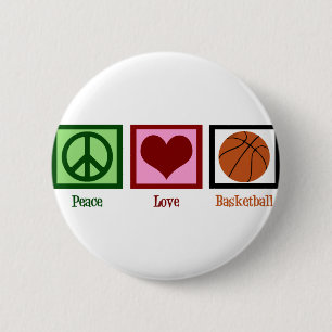 Peace Kärlek Basketball Knapp