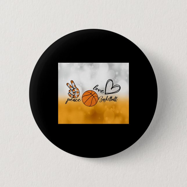 Peace Kärlek Basketball Knapp (Framsida)
