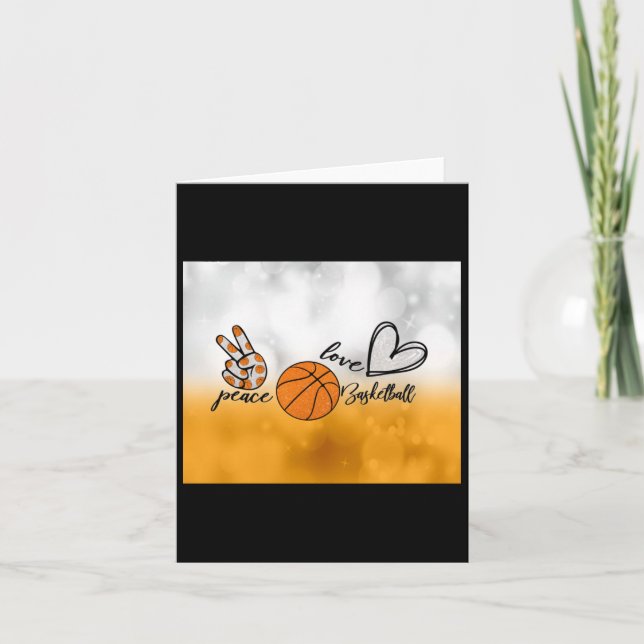 Peace Kärlek Basketball Kort (Framsida)