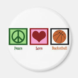 Peace Kärlek Basketball Magnet