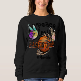 Peace Kärlek Basketball Morsa Life Mamma Grandma L T Shirt