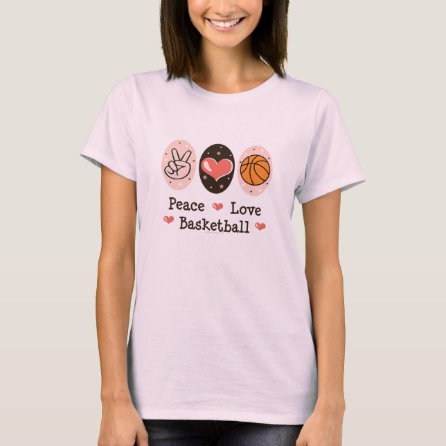 Peace Kärlek Basketball Organic T-shirt (Framsida)