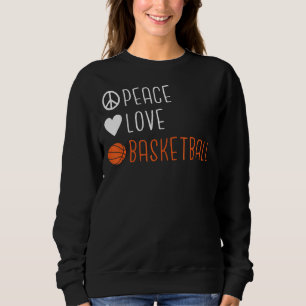 Peace Kärlek Basketball T Shirt
