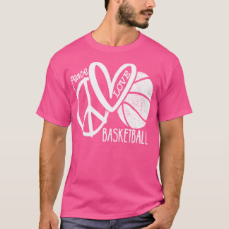 Peace Kärlek Basketball Vector T Shirt