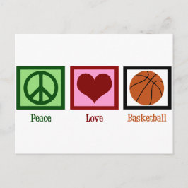 Peace Kärlek Basketball Vykort