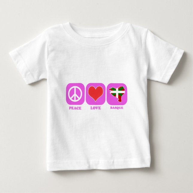 Peace Kärlek Baskque Tee (Framsida)