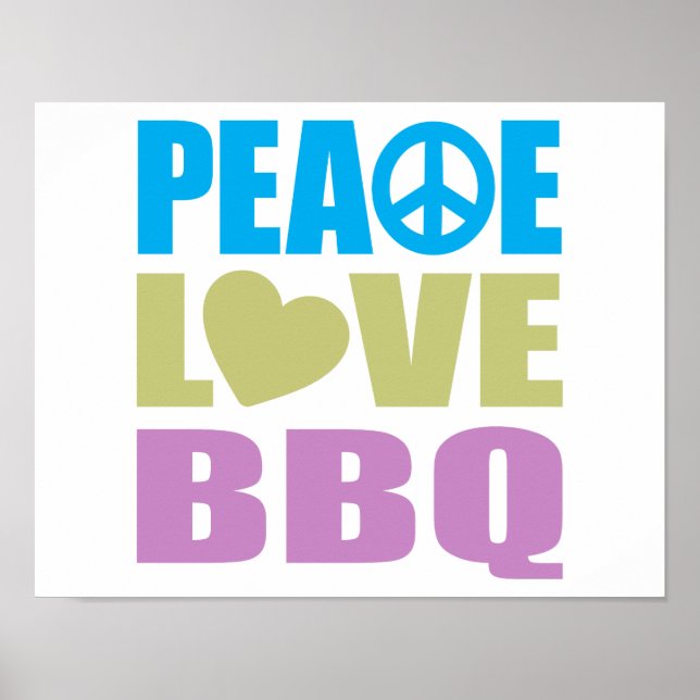 Peace Kärlek BBQ Poster (Framsidan)