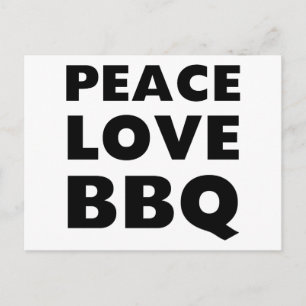Peace Kärlek BBQ Vykort
