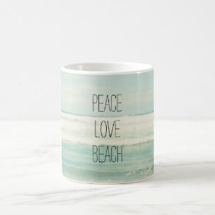 Peace Kärlek Beach Kaffemugg