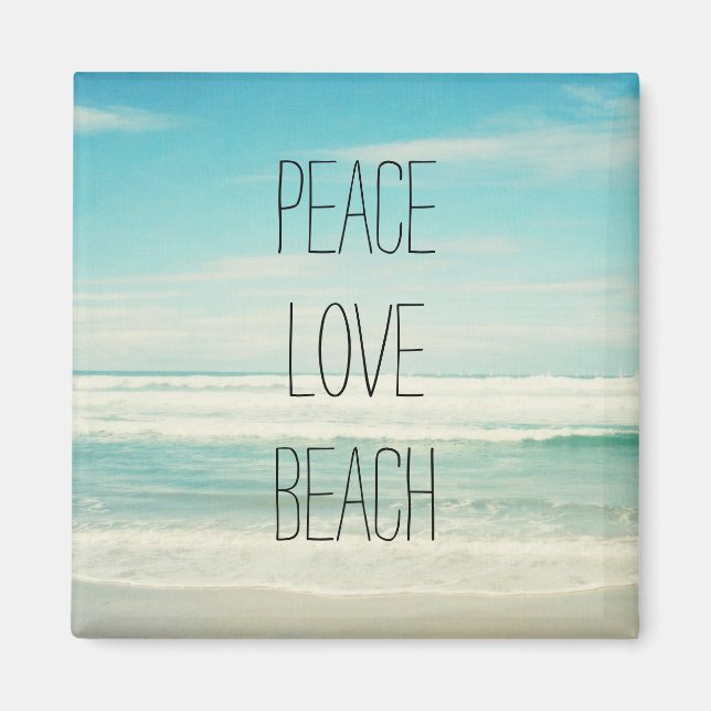 Peace Kärlek Beach Magnet (Framsidan)