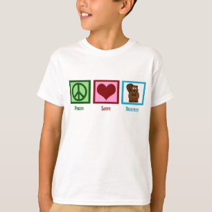 Peace Kärlek Beavers Kids T Shirt