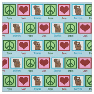 Peace Kärlek Beavers Tyg