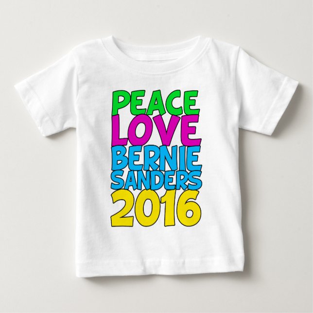 Peace Kärlek Bernie Sanders 2016 Tröja (Framsida)