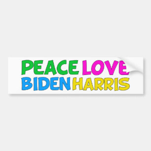 Peace Kärlek Biden Harris 2024 Val Bildekal