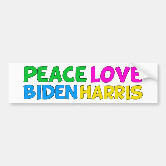 Peace Kärlek Biden Harris 2024 Val Bildekal (Framsidan)
