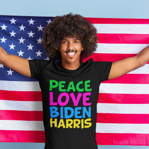 Peace Kärlek Biden Harris 2024 Val T Shirt