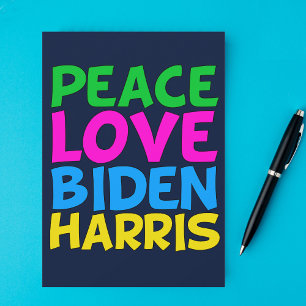 Peace Kärlek Biden Harris Julkort