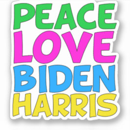 Peace Kärlek Biden Harris Klistermärken