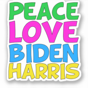 Peace Kärlek Biden Harris Klistermärken