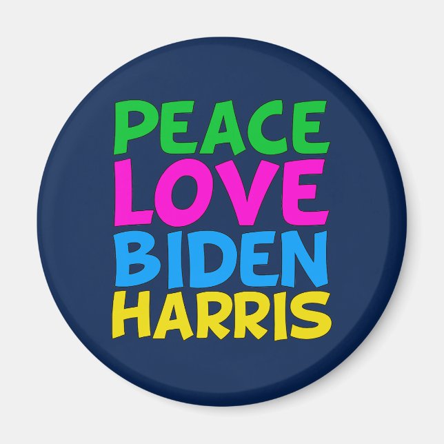 Peace Kärlek Biden Harris Magnet (Framsidan)