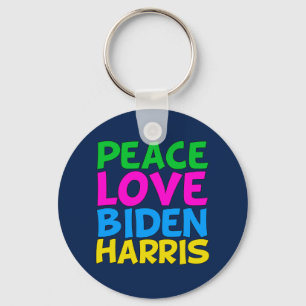 Peace Kärlek Biden Harris Nyckelring