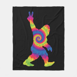 Peace Kärlek Bigfoot - Bigfoot Älskare Fleecefilt