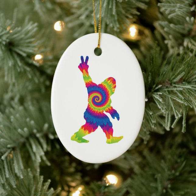 Peace Kärlek Bigfoot - Bigfoot Älskare Julgransprydnad Keramik (Träd)