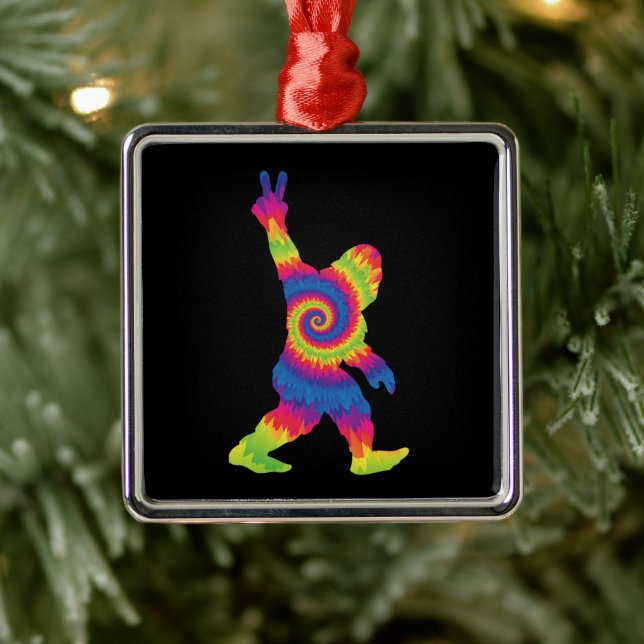 Peace Kärlek Bigfoot - Bigfoot Älskare Julgransprydnad Metall (Träd)