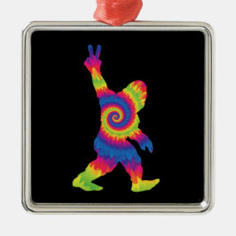 Peace Kärlek Bigfoot - Bigfoot Älskare Julgransprydnad Metall