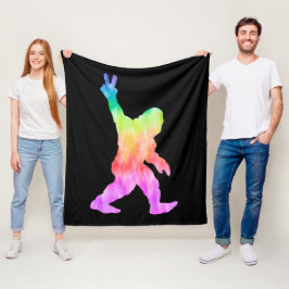 Peace Kärlek Bigfoot Fleecefilt