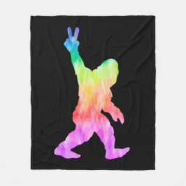 Peace Kärlek Bigfoot Fleecefilt