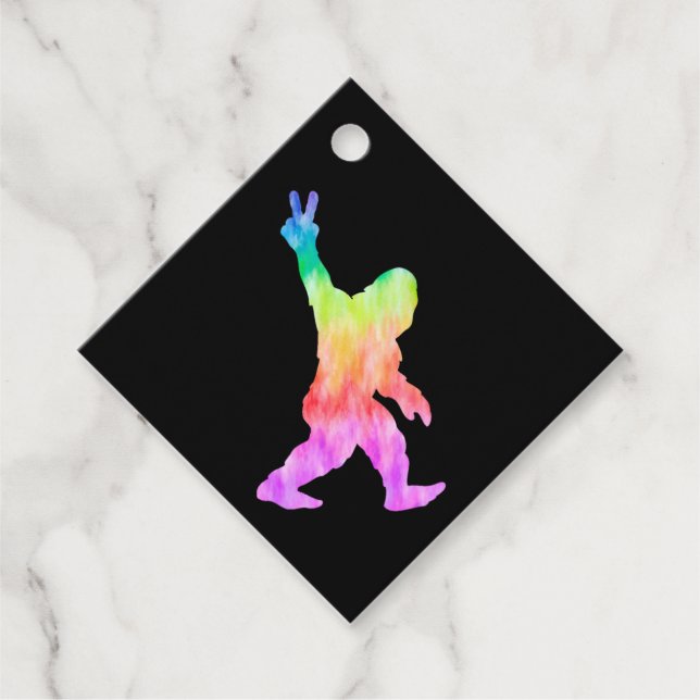 Peace Kärlek Bigfoot Gåvor Etiketter (Framsida)