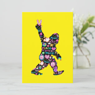 Peace Kärlek Bigfoot Hippie Funny Bigfoot Älskare Spara Datumet