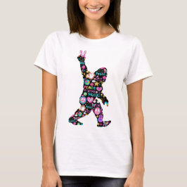 Peace Kärlek Bigfoot Hippie Funny Bigfoot Älskare T Shirt